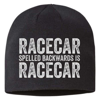 Racecar For Gift Mechanic Fast Race Car Racing Funny Sustainable Beanie