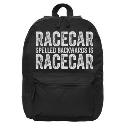 Racecar For Gift Mechanic Fast Race Car Racing Funny 16 in Basic Backpack