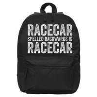 Racecar For Gift Mechanic Fast Race Car Racing Funny 16 in Basic Backpack
