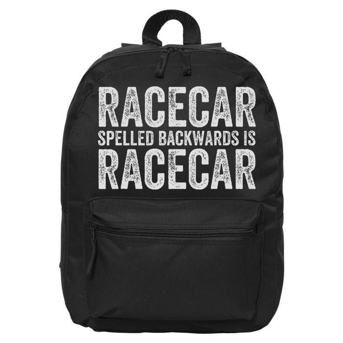 Racecar For Gift Mechanic Fast Race Car Racing Funny 16 in Basic Backpack