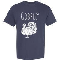 Retro Funny Gobble Squared Turkey Day Math Thanksgiving Joke Garment-Dyed Heavyweight T-Shirt