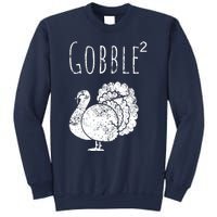 Retro Funny Gobble Squared Turkey Day Math Thanksgiving Joke Sweatshirt