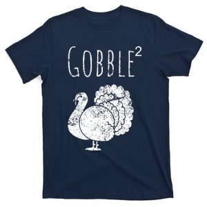 Retro Funny Gobble Squared Turkey Day Math Thanksgiving Joke T-Shirt