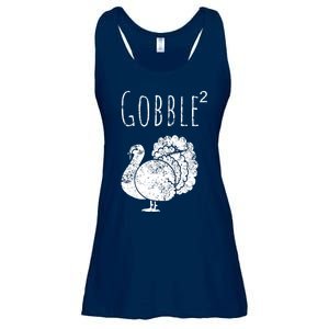 Retro Funny Gobble Squared Turkey Day Math Thanksgiving Joke Ladies Essential Flowy Tank