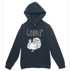 Retro Funny Gobble Squared Turkey Day Math Thanksgiving Joke Urban Pullover Hoodie