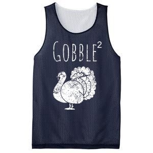 Retro Funny Gobble Squared Turkey Day Math Thanksgiving Joke Mesh Reversible Basketball Jersey Tank