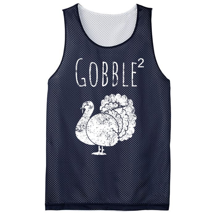 Retro Funny Gobble Squared Turkey Day Math Thanksgiving Joke Mesh Reversible Basketball Jersey Tank