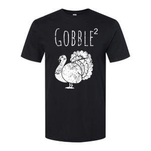 Retro Funny Gobble Squared Turkey Day Math Thanksgiving Joke Softstyle CVC T-Shirt