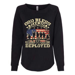 RED Friday God Bless America Remember Everyone Deployed Womens California Wash Sweatshirt