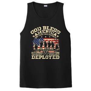 RED Friday God Bless America Remember Everyone Deployed PosiCharge Competitor Tank