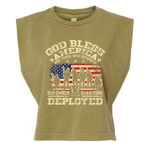 RED Friday God Bless America Remember Everyone Deployed Garment-Dyed Women's Muscle Tee