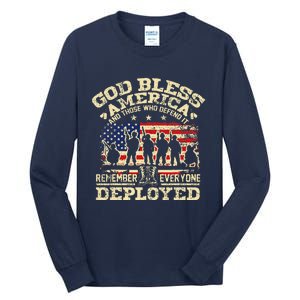 RED Friday God Bless America Remember Everyone Deployed Tall Long Sleeve T-Shirt