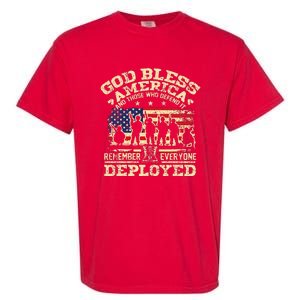 RED Friday God Bless America Remember Everyone Deployed Garment-Dyed Heavyweight T-Shirt