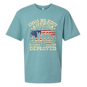 RED Friday God Bless America Remember Everyone Deployed Sueded Cloud Jersey T-Shirt