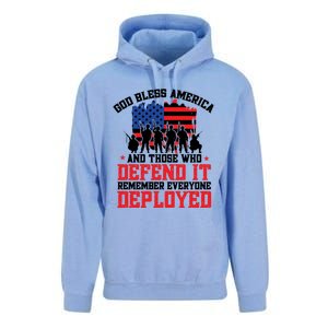 Red Friday God Bless America Military Veteran Gift Unisex Surf Hoodie