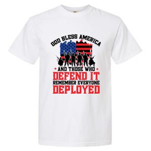 Red Friday God Bless America Military Veteran Gift Garment-Dyed Heavyweight T-Shirt