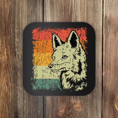 Retro Fox Gift Vintage Fox Coaster