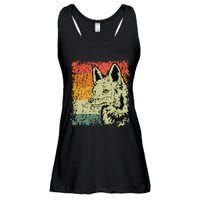 Retro Fox Gift Vintage Fox Ladies Essential Flowy Tank