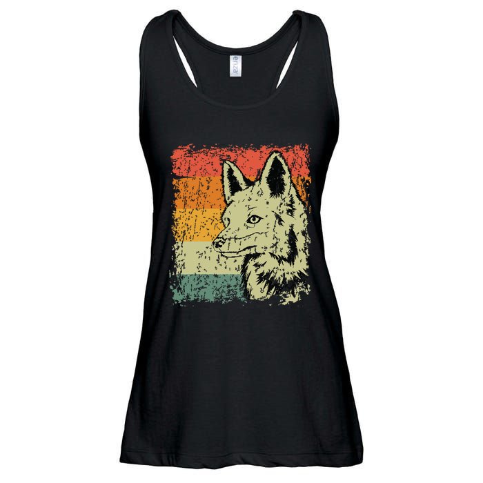 Retro Fox Gift Vintage Fox Ladies Essential Flowy Tank