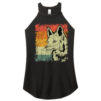 Retro Fox Gift Vintage Fox Women’s Perfect Tri Rocker Tank