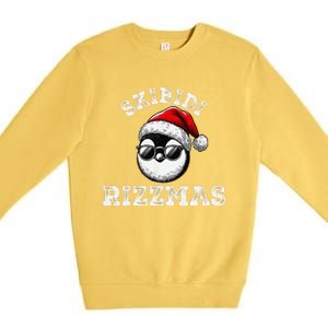 Rizzmas Funny Gen Alpha Slang Christmas Penguin Gift Premium Crewneck Sweatshirt