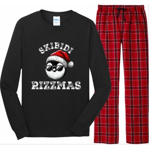 Rizzmas Funny Gen Alpha Slang Christmas Penguin Gift Long Sleeve Pajama Set