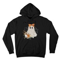 Retro Floral Ghost Cute Halloween Costume Funny Graphic Hoodie