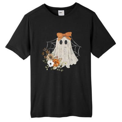 Retro Floral Ghost Cute Halloween Costume Funny Graphic Tall Fusion ChromaSoft Performance T-Shirt