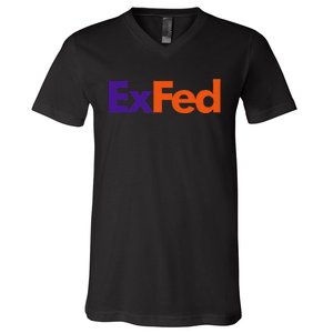 Retired Federal Government Worker Ex Fed V-Neck T-Shirt