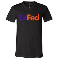 Retired Federal Government Worker Ex Fed V-Neck T-Shirt