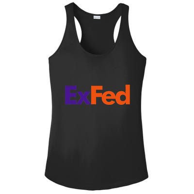 Retired Federal Government Worker Ex Fed Ladies PosiCharge Competitor Racerback Tank