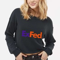 Retired Federal Government Worker Ex Fed Cropped Pullover Crew