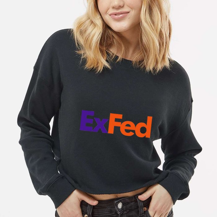 Retired Federal Government Worker Ex Fed Cropped Pullover Crew