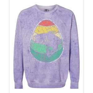 Retro Fisherman Gifts For Easter Egg Bass Fishing Colorblast Crewneck Sweatshirt