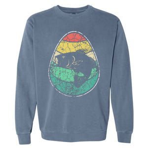 Retro Fisherman Gifts For Easter Egg Bass Fishing Garment-Dyed Sweatshirt