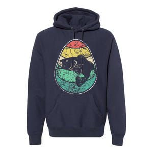 Retro Fisherman Gifts For Easter Egg Bass Fishing Premium Hoodie