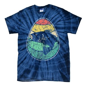 Retro Fisherman Gifts For Easter Egg Bass Fishing Tie-Dye T-Shirt