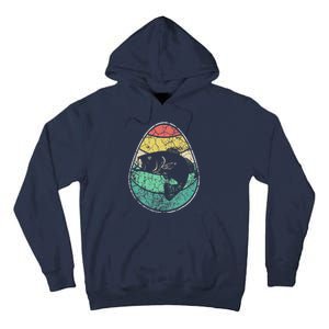 Retro Fisherman Gifts For Easter Egg Bass Fishing Tall Hoodie