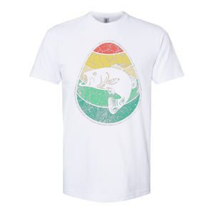 Retro Fisherman Gifts For Easter Egg Bass Fishing Softstyle CVC T-Shirt