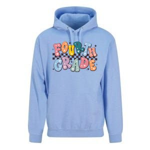 Retro Fourth Grade For Teacher Student Unisex Surf Hoodie