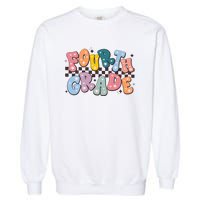 Retro Fourth Grade For Teacher Student Garment-Dyed Sweatshirt