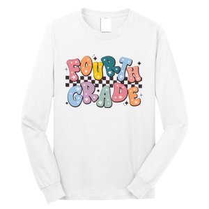 Retro Fourth Grade For Teacher Student Long Sleeve Shirt