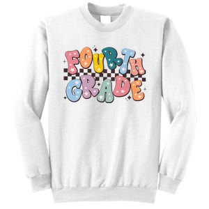 Retro Fourth Grade For Teacher Student Sweatshirt