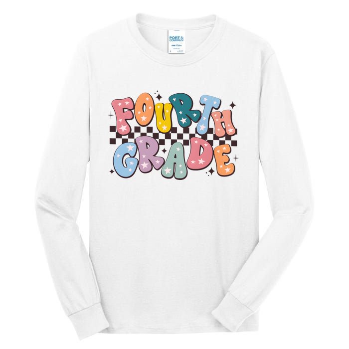 Retro Fourth Grade For Teacher Student Tall Long Sleeve T-Shirt