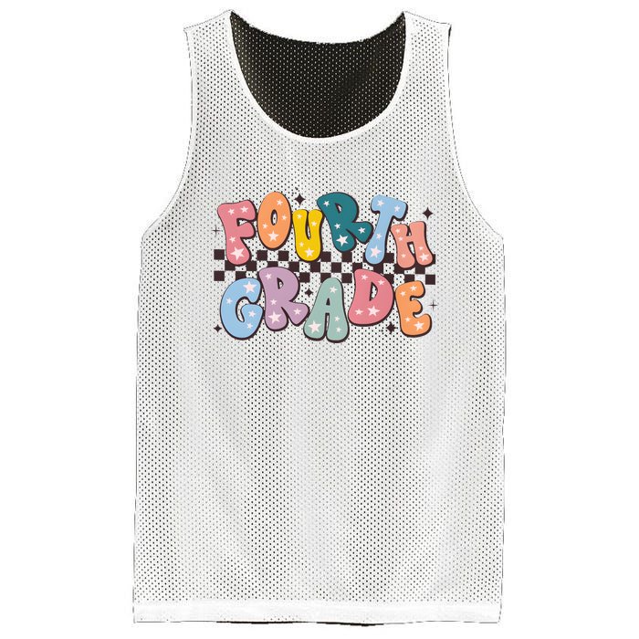 Retro Fourth Grade For Teacher Student Mesh Reversible Basketball Jersey Tank