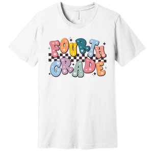 Retro Fourth Grade For Teacher Student Premium T-Shirt