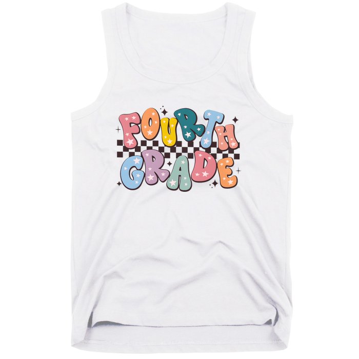 Retro Fourth Grade For Teacher Student Tank Top