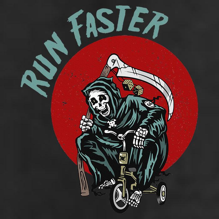 Run Faster Grim Reaper Last Responder Funny Dark Humor Gift Cool Comfort Performance Bucket Hat