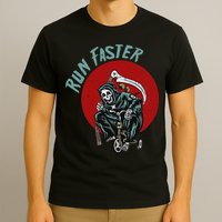 Run Faster Grim Reaper Last Responder Funny Dark Humor Gift T-Shirt