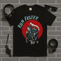 Run Faster Grim Reaper Last Responder Funny Dark Humor Gift T-Shirt